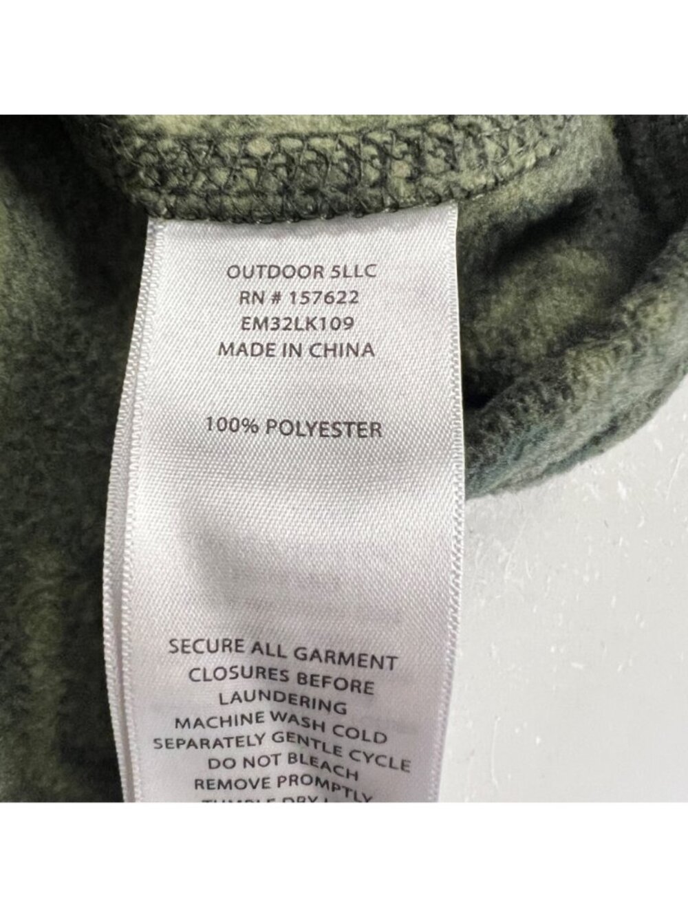 Eddie Bauer Mens Fleece Quarter Zip Pullover Green Print Size XXL - Picture 9 of 9